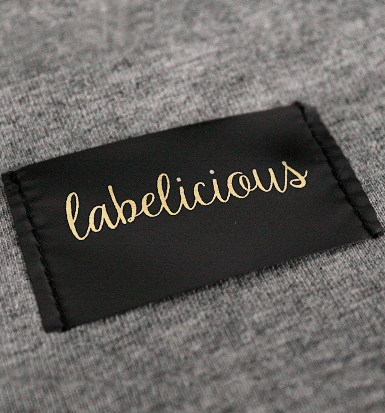 Custom Black Polyester Clothing Label - Labelicious