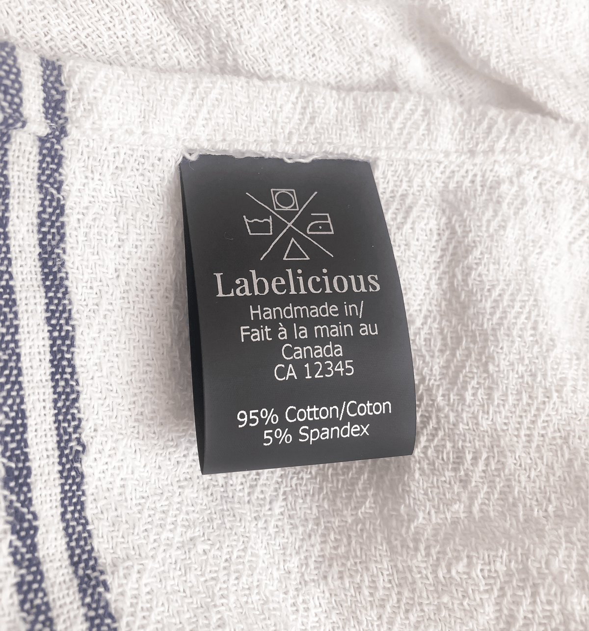 Custom Foldover Scrunchie Label · Labelicious