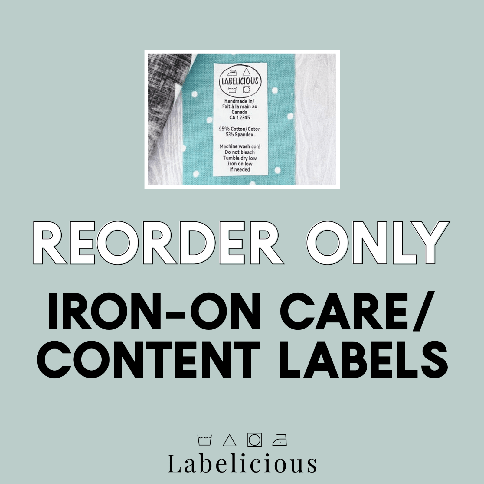 Re-Order Iron-on Content - Labelicious 