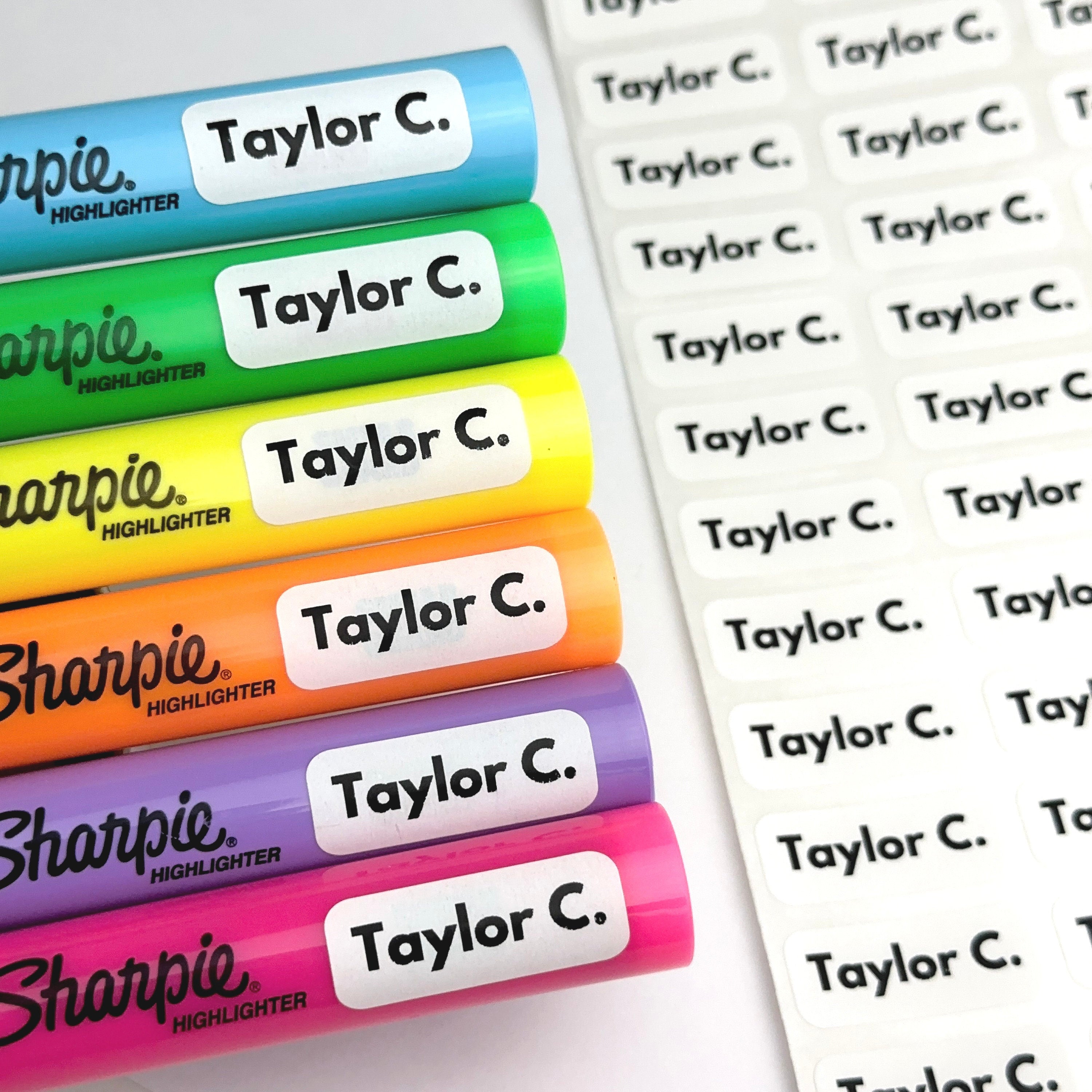 Personalized Name Labels - Custom White Name Labels - White Name Stickers - Custom School Labels - School Supply Labels