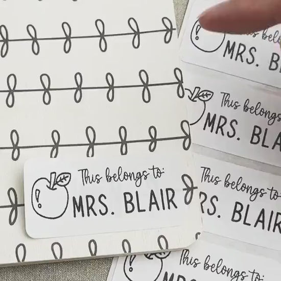 Personalised Name Vinyl Stickers - Perfect Teacher Gift / End Of Term Present (Any Name, FREE P&P)