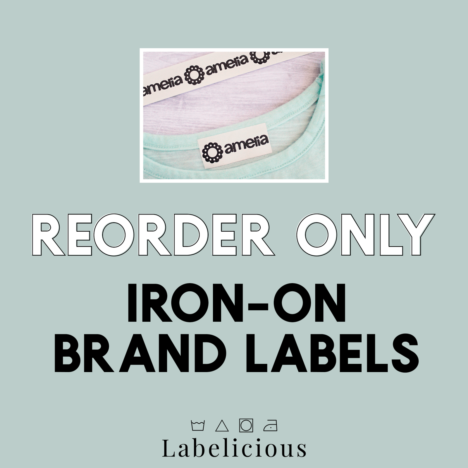 RE-ORDER ONLY - Iron on Brand Labels โ Labelicious